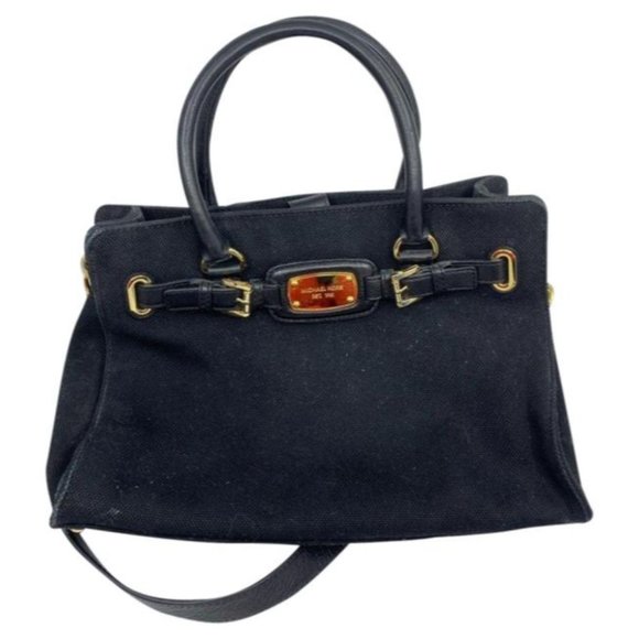 Michael Kors Handbags - MICHAEL KORS Black Inter Woven Shoulder/ Tote Bag